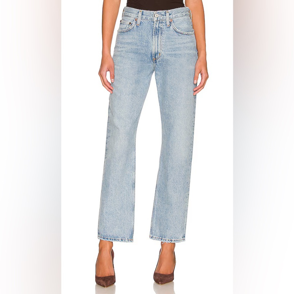 Agolde Light Wash Straight Leg Jeans - Women's